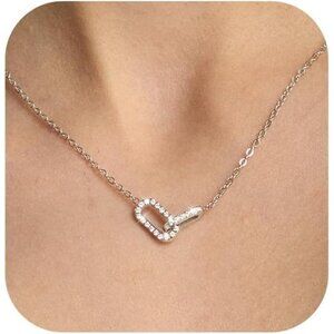 14K Gold Plated Paperclip Choker Necklace | Modern Minimalist Layering Jewelry